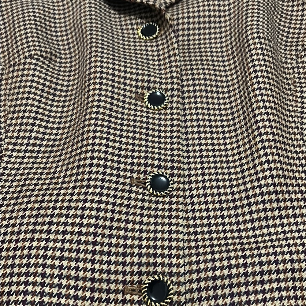 Donna Nicole Houndstooth Design Pure Wool Blazer - Picture 5 of 7